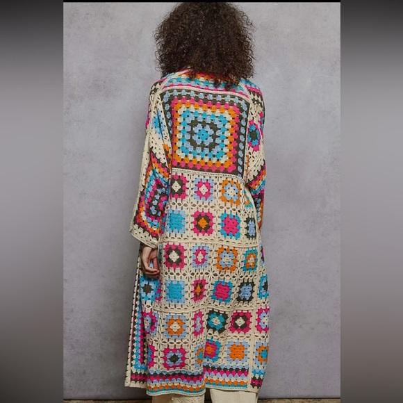 POL Multicolor Crochet Jacket Kimono - Picture 3 of 3